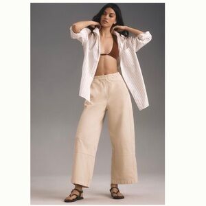 Anthropologie Relaxed Pull-On Barrel Pants by Pilcro